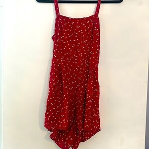 Hollister- size small; red floral romper